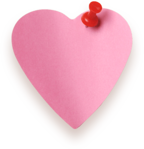 Rosa post it-lapp.