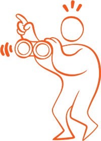 Illustration till Suntarbetslivs verktyg Chefoskopet
