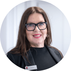 Petra Widerberg, enhetschef, i lokalerna hos Hemvården Torn på Traktorvägen i Lund
