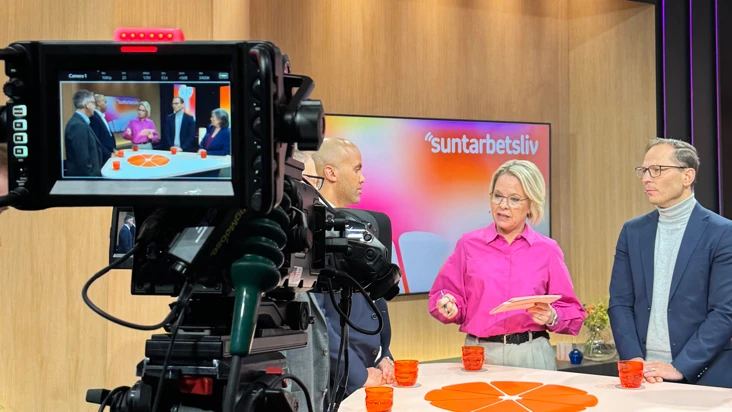 En bild fr&aring;n inspelningen av Studio Friskfaktor.