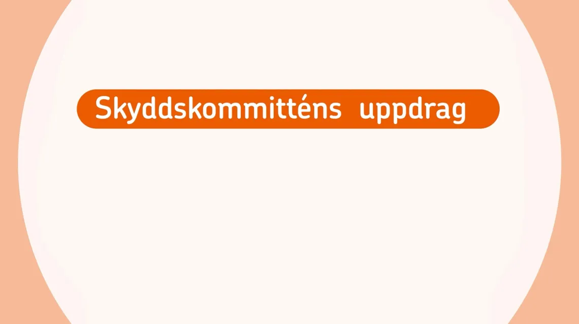 En orange klisterlapp d&auml;r det st&aring;r skydskommutens uppgradering.