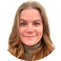 Porträtt på Malin Ljungberg, samverkansrepresentant för Kommunal.